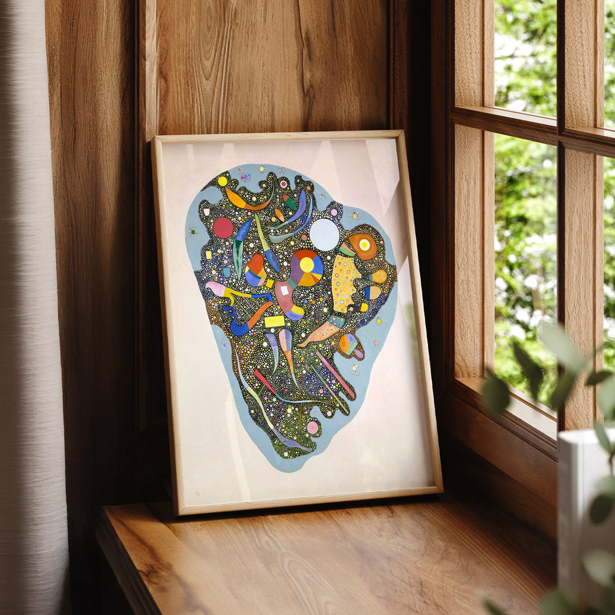 Wassily Kandinsky Colourful Abstract Dotted Forms Art Print — artwork preview 7