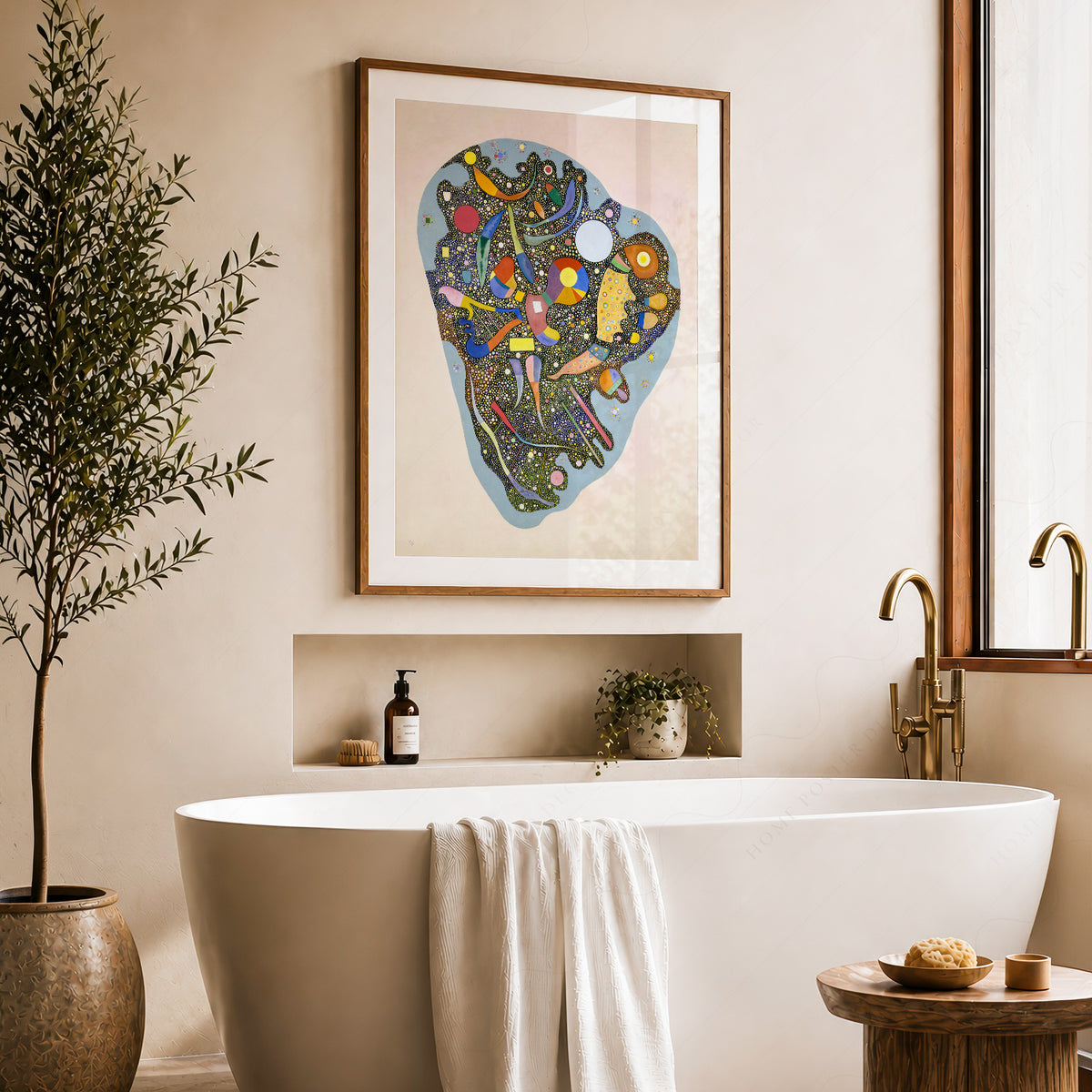 Wassily Kandinsky Colourful Abstract Dotted Forms Art Print — artwork preview 22