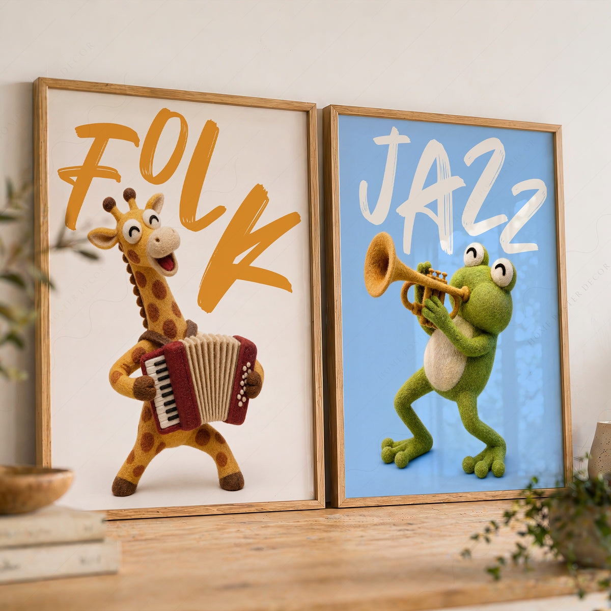 Folk and Jazz Musical Animal Print Set of 2 – 71-04 — artwork preview 8