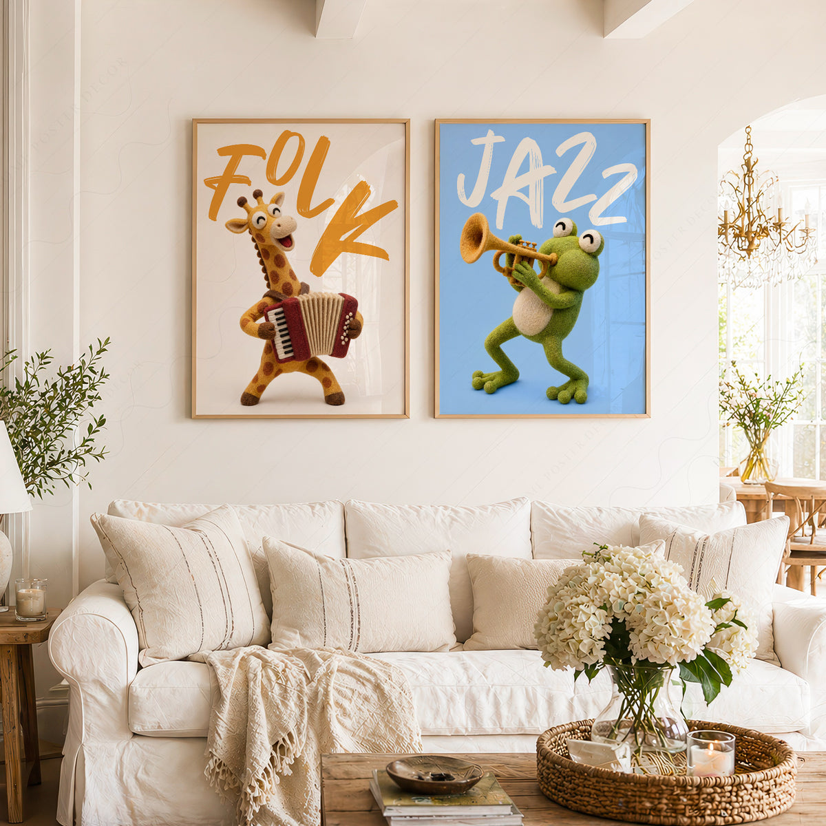 Folk and Jazz Musical Animal Print Set of 2 – 71-04 — artwork preview 2