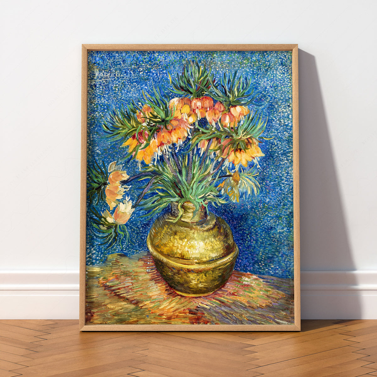 Vincent van Gogh Flowers in a Copper Vase Art Print — artwork preview 2