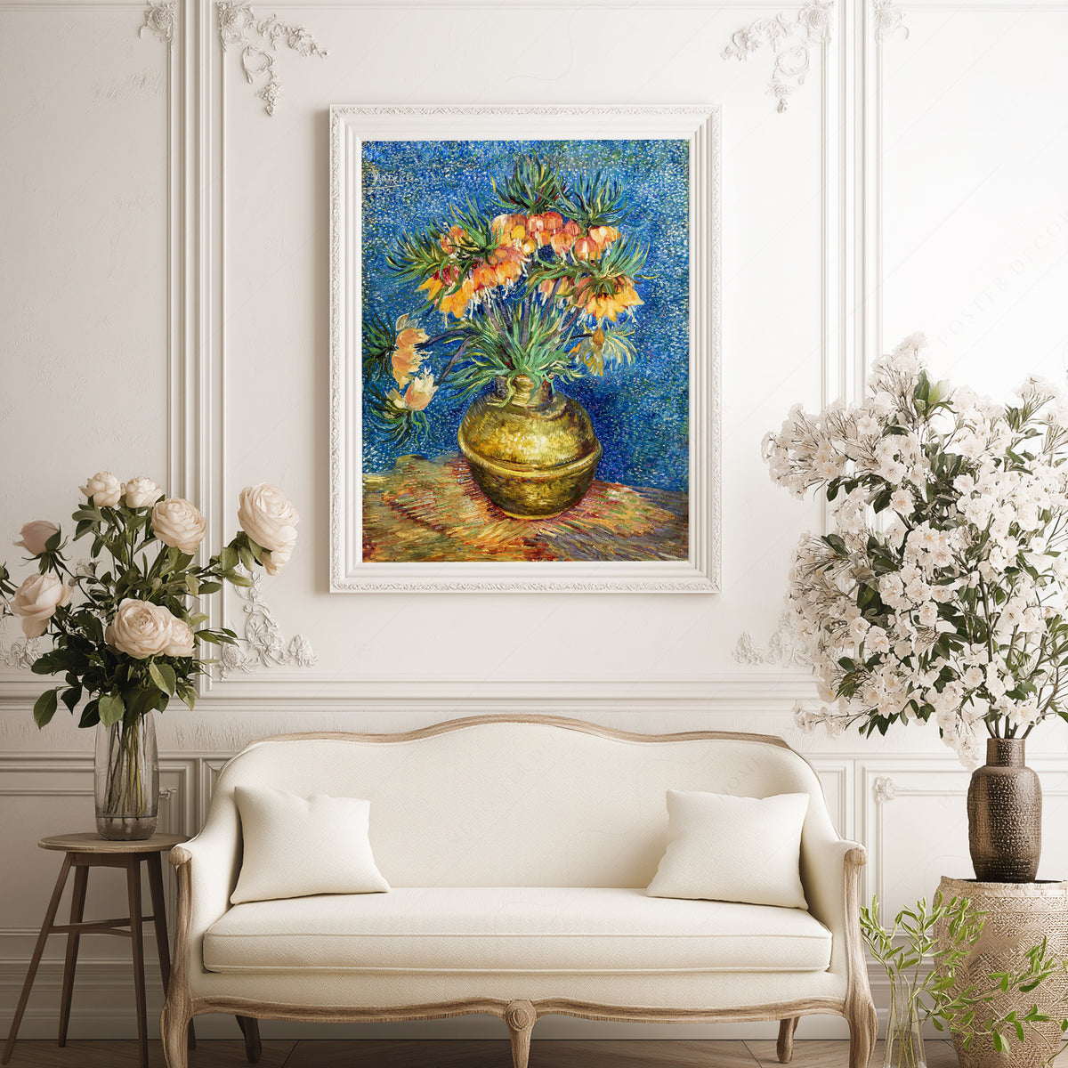 Vincent van Gogh Flowers in a Copper Vase Art Print — artwork preview 17