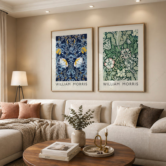 William Morris Floral Set of 2 Prints – Arts and Crafts Wall Art — artwork preview 12