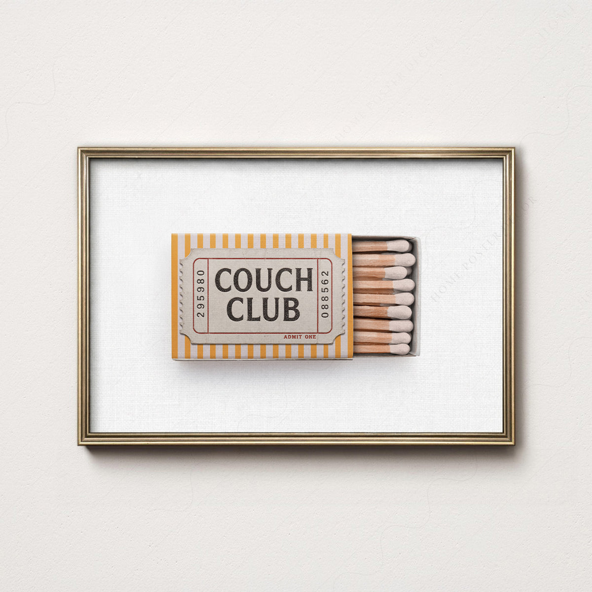 Couch Club Matchbox Art Print — artwork preview 7