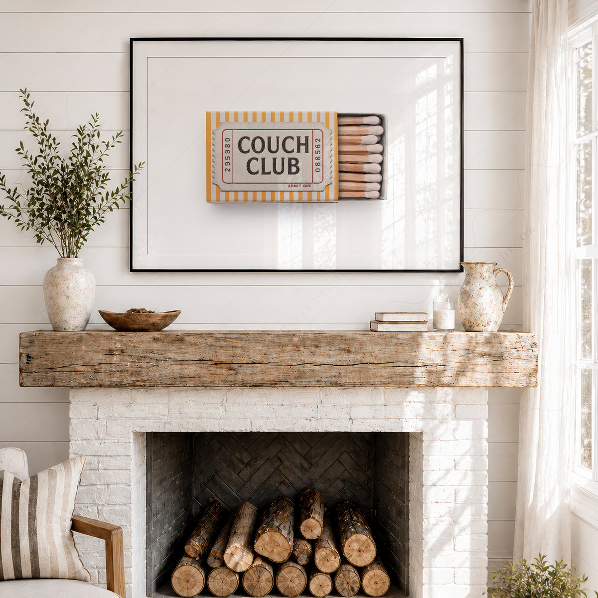 Couch Club Matchbox Art Print — artwork preview 18