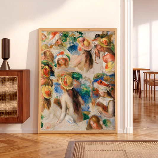 Pierre-Auguste Renoir Study of Heads Art Print — artwork preview 5