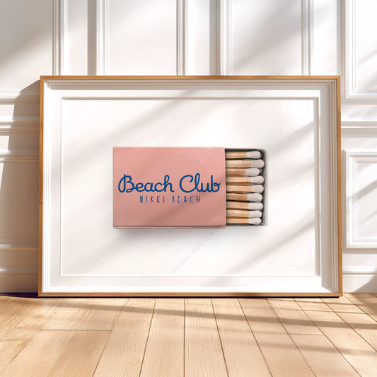 Nikki Beach Club Matchbox Print – Vintage Beach Club Wall Art Poster — artwork preview 5