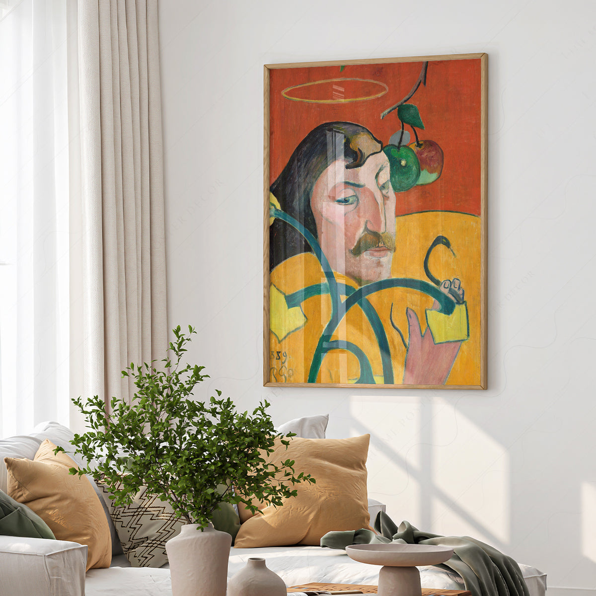 Paul Gauguin Self-Portrait with Halo Art Print — artwork preview 6