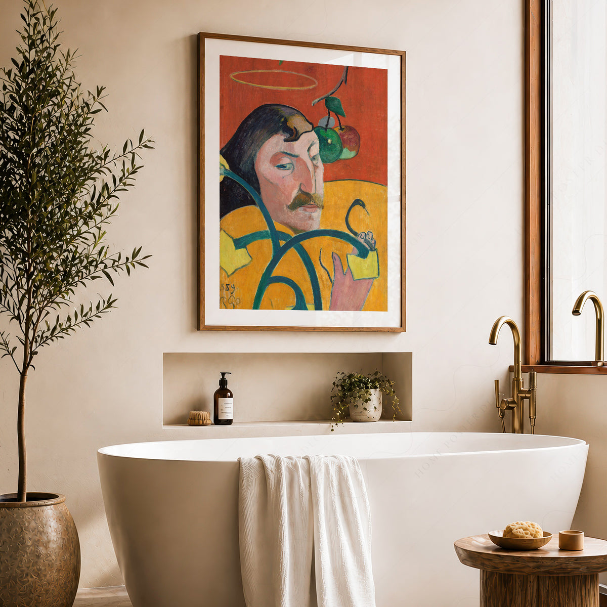 Paul Gauguin Self-Portrait with Halo Art Print — artwork preview 22