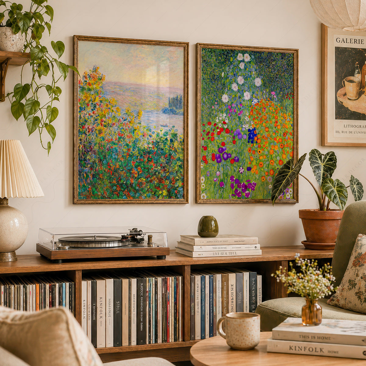 Monet and Klimt Floral Landscape Pair – Set of 2 Art Prints — artwork preview 23