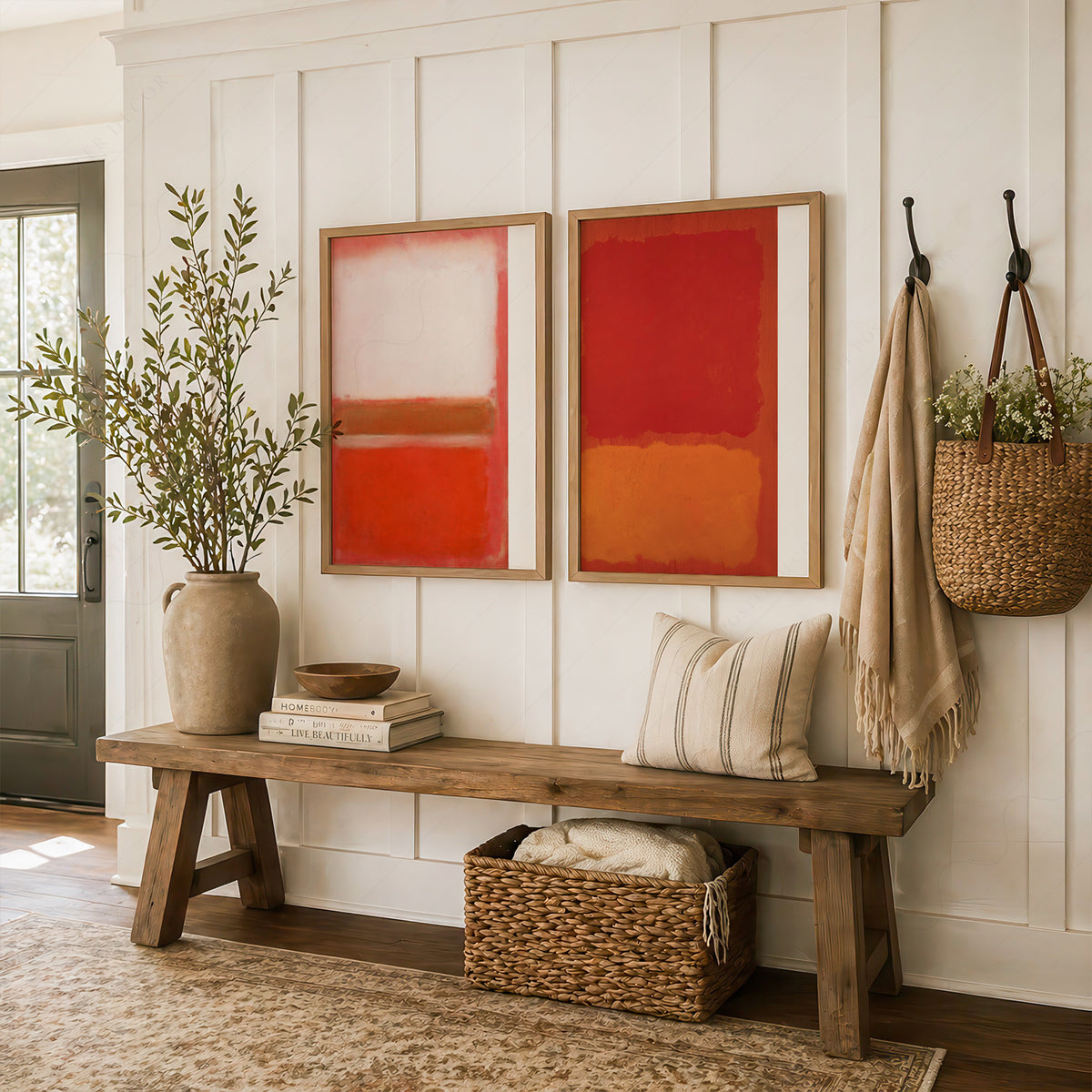 Mark Rothko Warm Red Colour-Block Pair – Set of 2 Art Prints — artwork preview 16