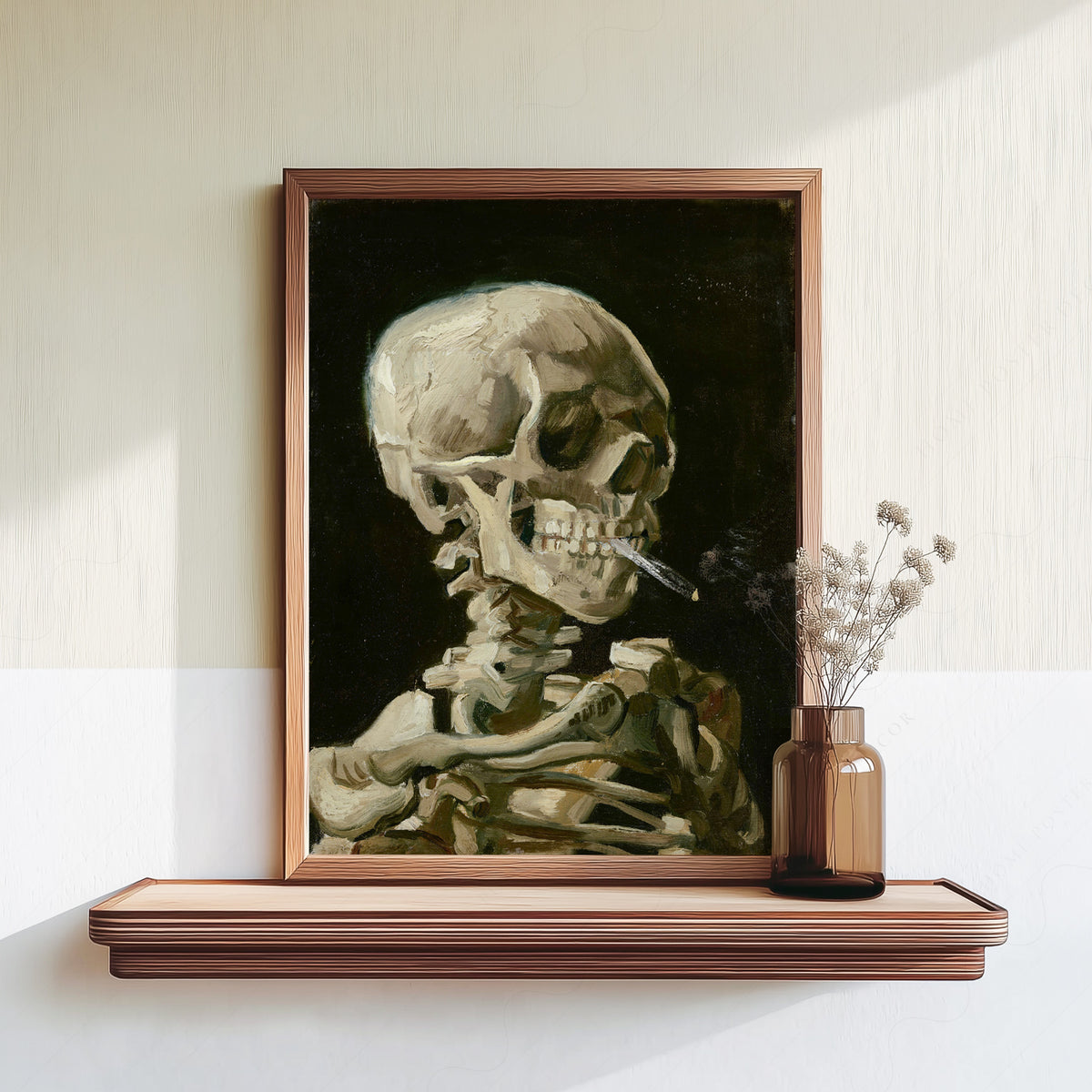 Vincent van Gogh Skeleton with a Burning Cigarette Art Print — artwork preview 18