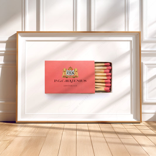 P.G.C. Hajenius Amsterdam Matchbox Print – Vintage Dutch Wall Art — artwork preview 5