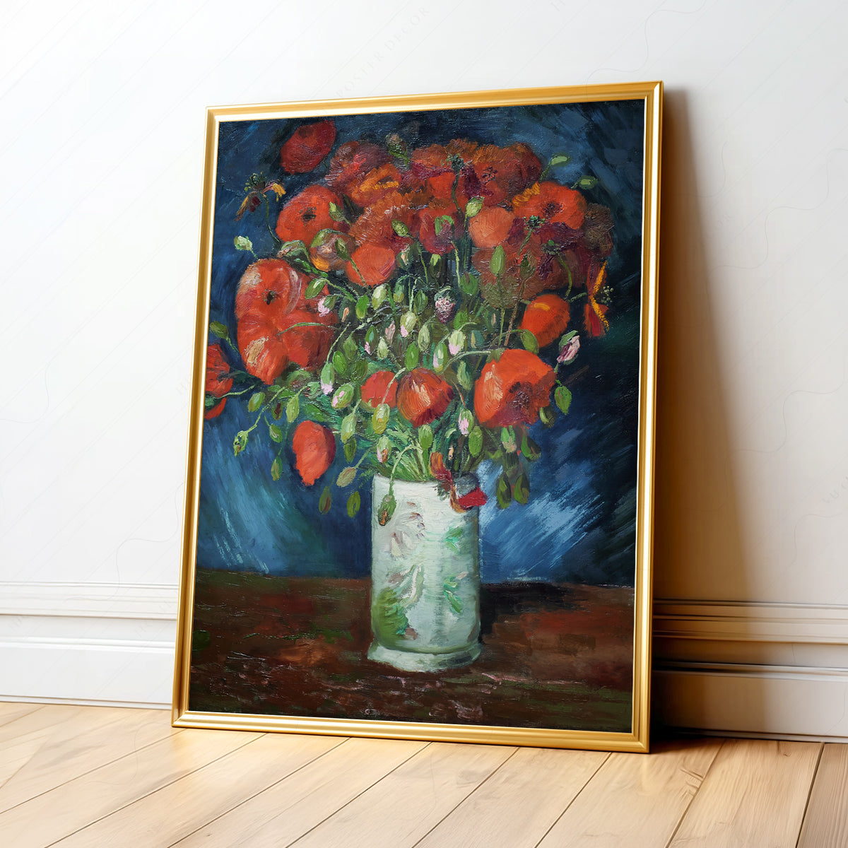 Vincent van Gogh Vase with Red Poppies Art Print — artwork preview 1