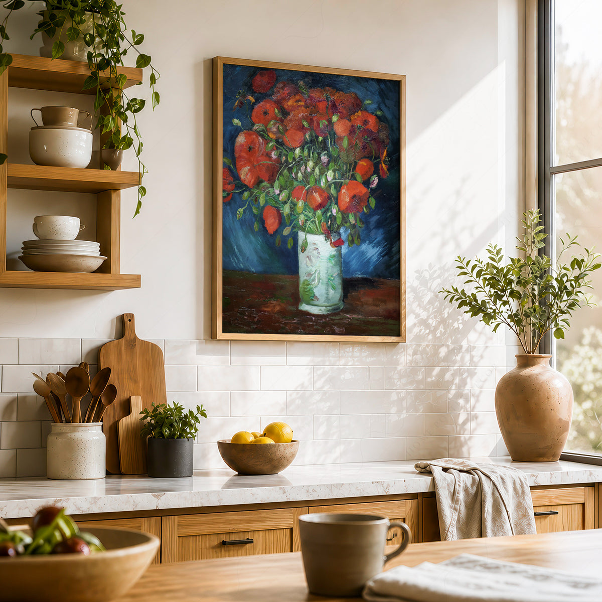 Vincent van Gogh Vase with Red Poppies Art Print — artwork preview 23