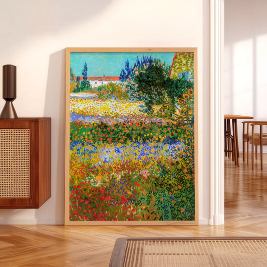 Vincent Van Gogh Flowering Garden Print – Famous Painting Wall Art — artwork preview 5