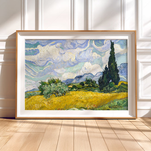 Vincent Van Gogh Wheat Fields with Cypresses Print – Famous Painting Wall Art — artwork preview 5