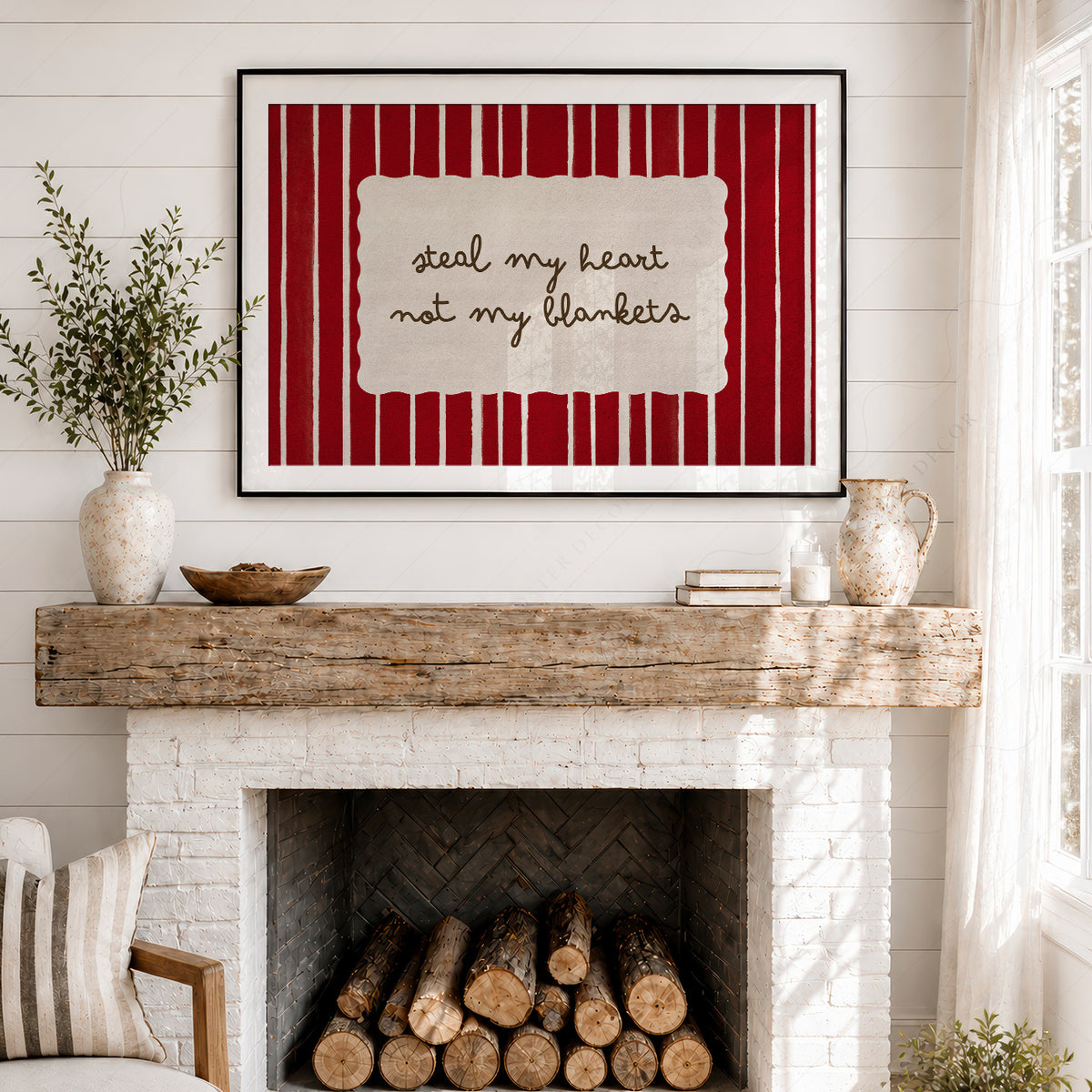 Steal My Heart Not My Blankets Quote Art Print — artwork preview 18