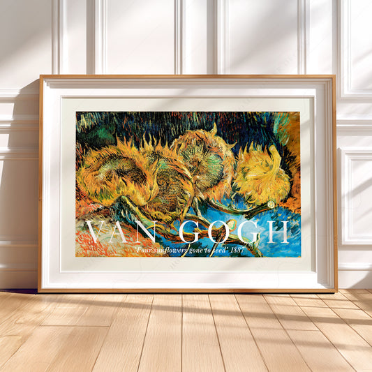 Van Gogh Four Sunflowers Gone to Seed Art Print – Famous Painting Wall Art — artwork preview 5