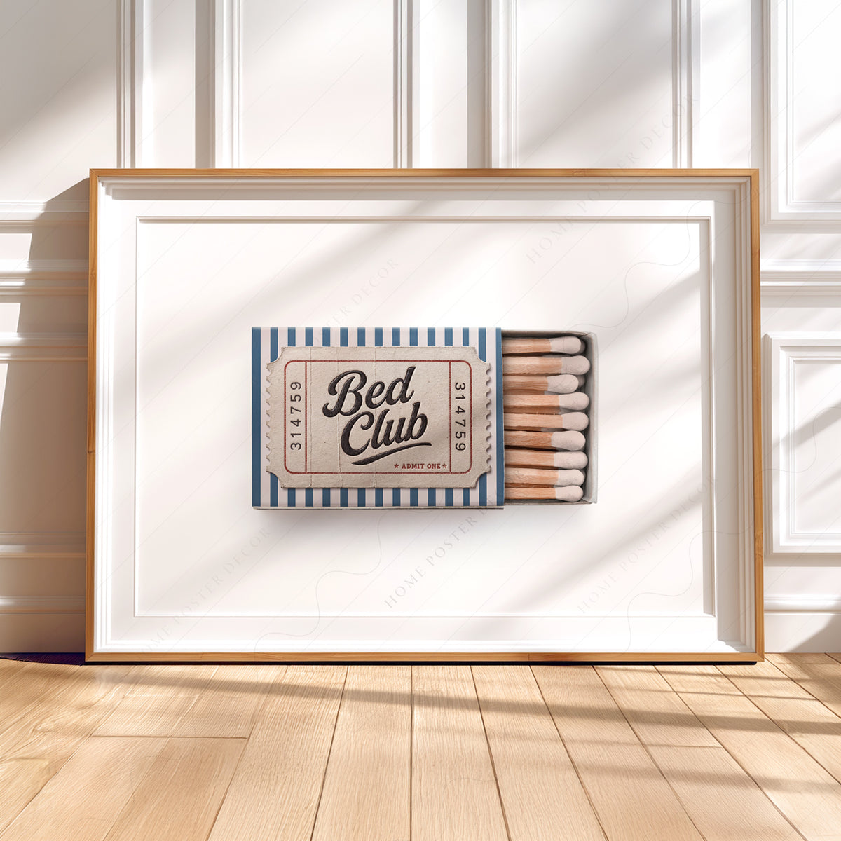 Bed Club Matchbox Art Print — artwork preview 5
