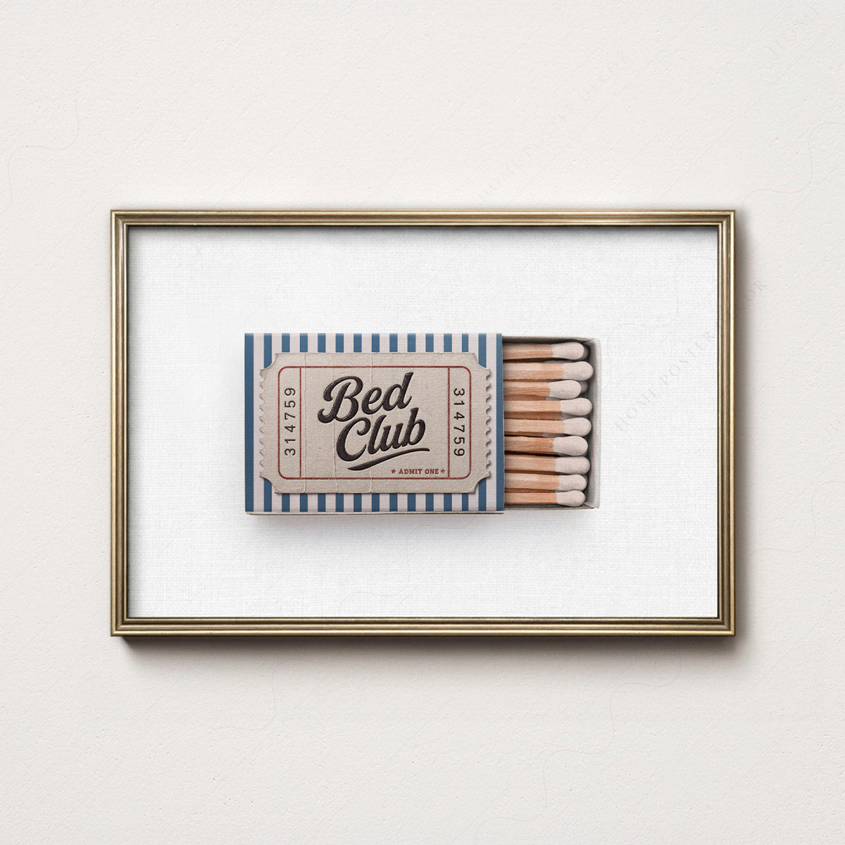 Bed Club Matchbox Art Print — artwork preview 7