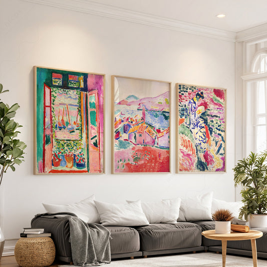 Henri Matisse Gallery Wall Set of 3 Prints – Museum Art Collection Poster — artwork preview 1