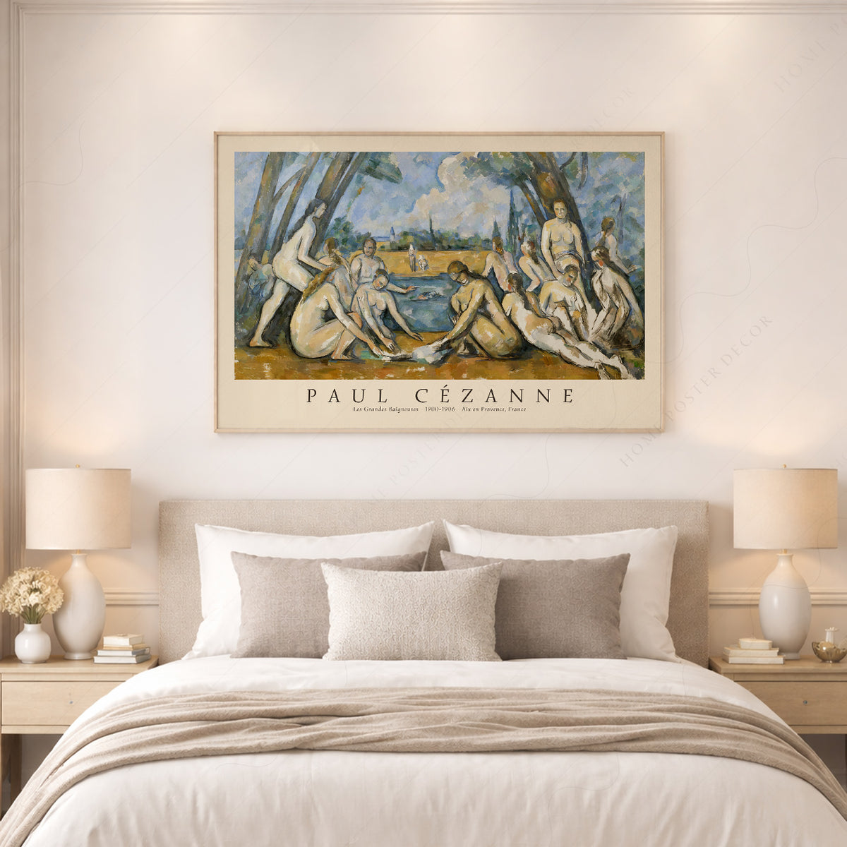 Paul Cezanne Bathers by the Water Exhibition Poster Art Print — artwork preview 17