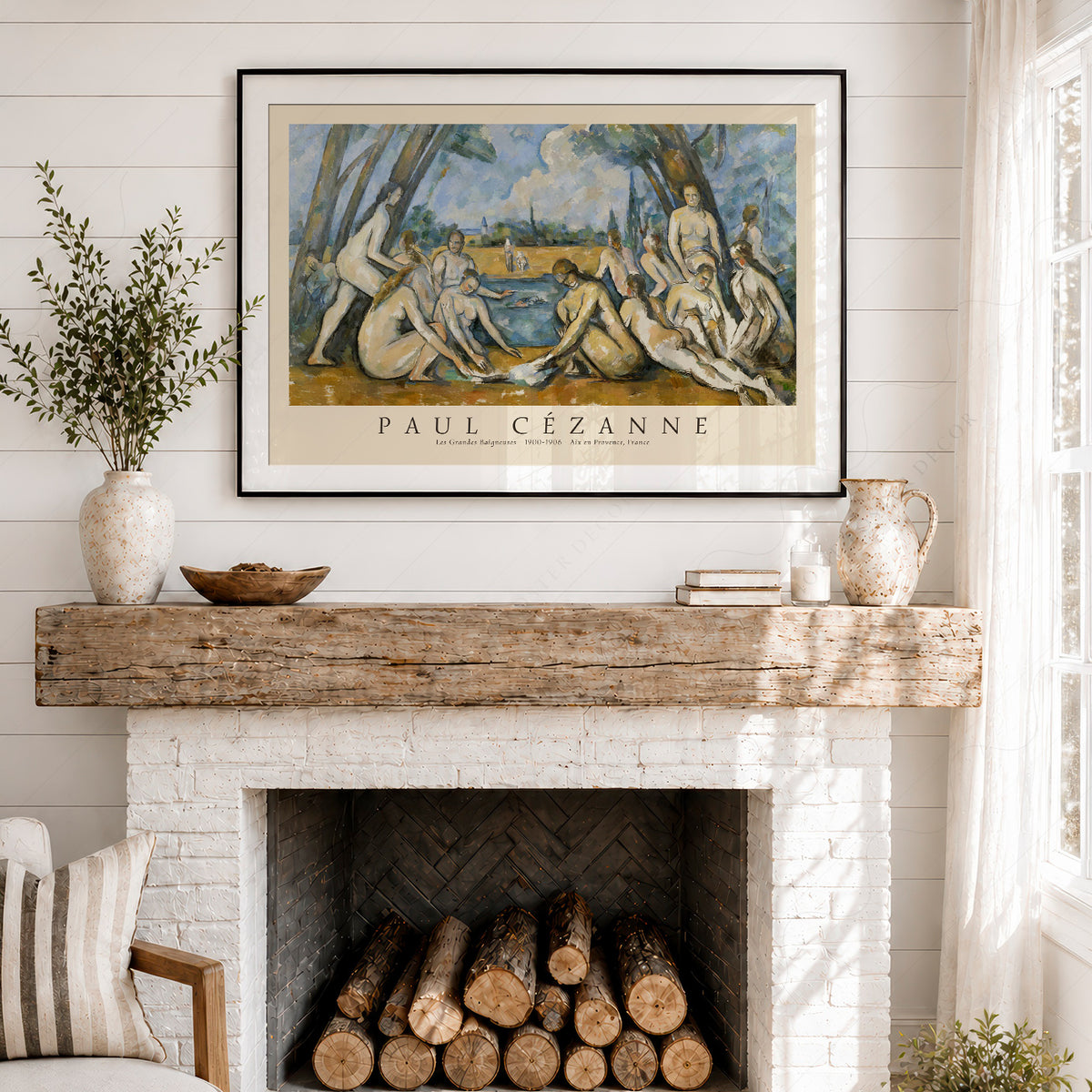 Paul Cezanne Bathers by the Water Exhibition Poster Art Print — artwork preview 18