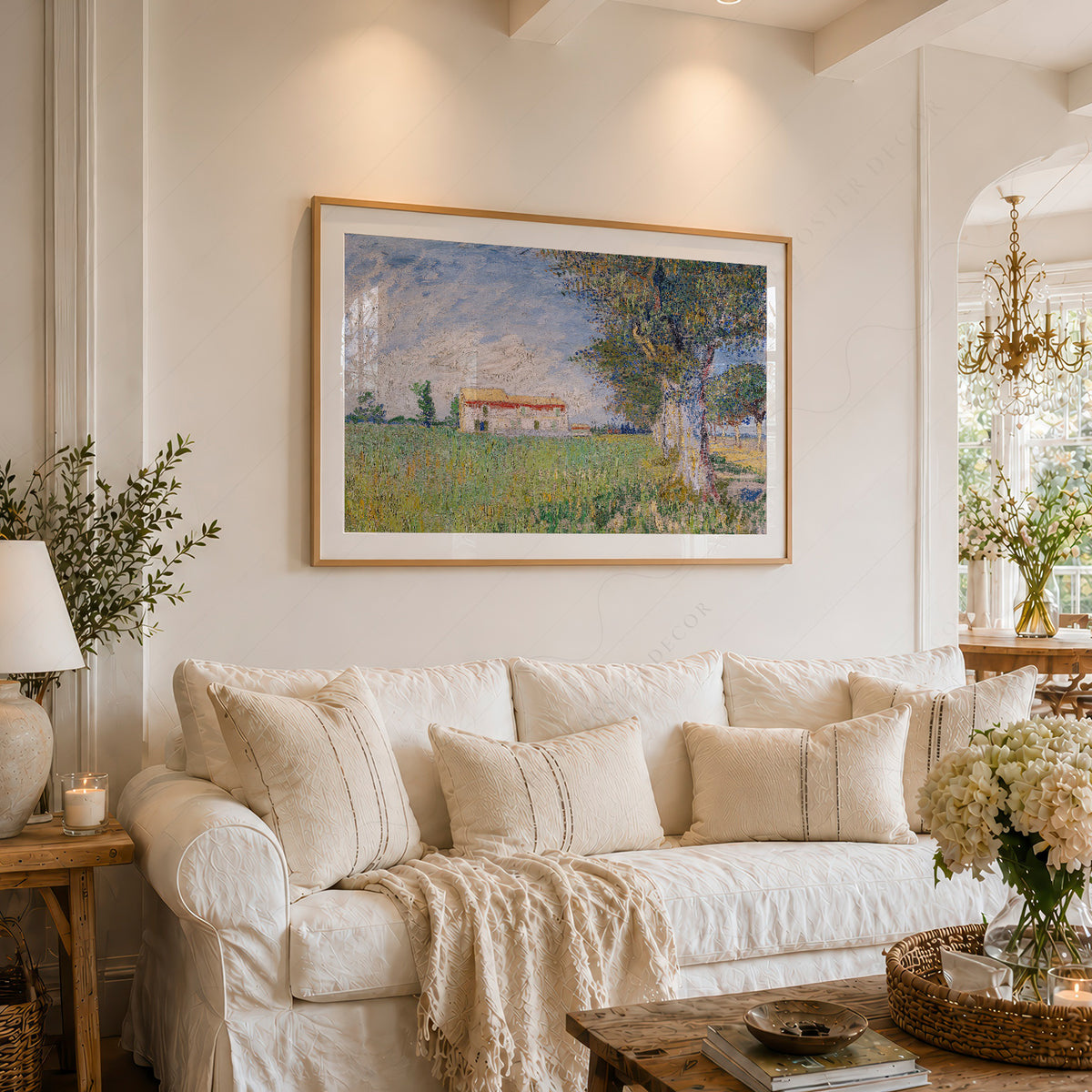 Vincent van Gogh Farmhouse in a Wheatfield Art Print — artwork preview 6