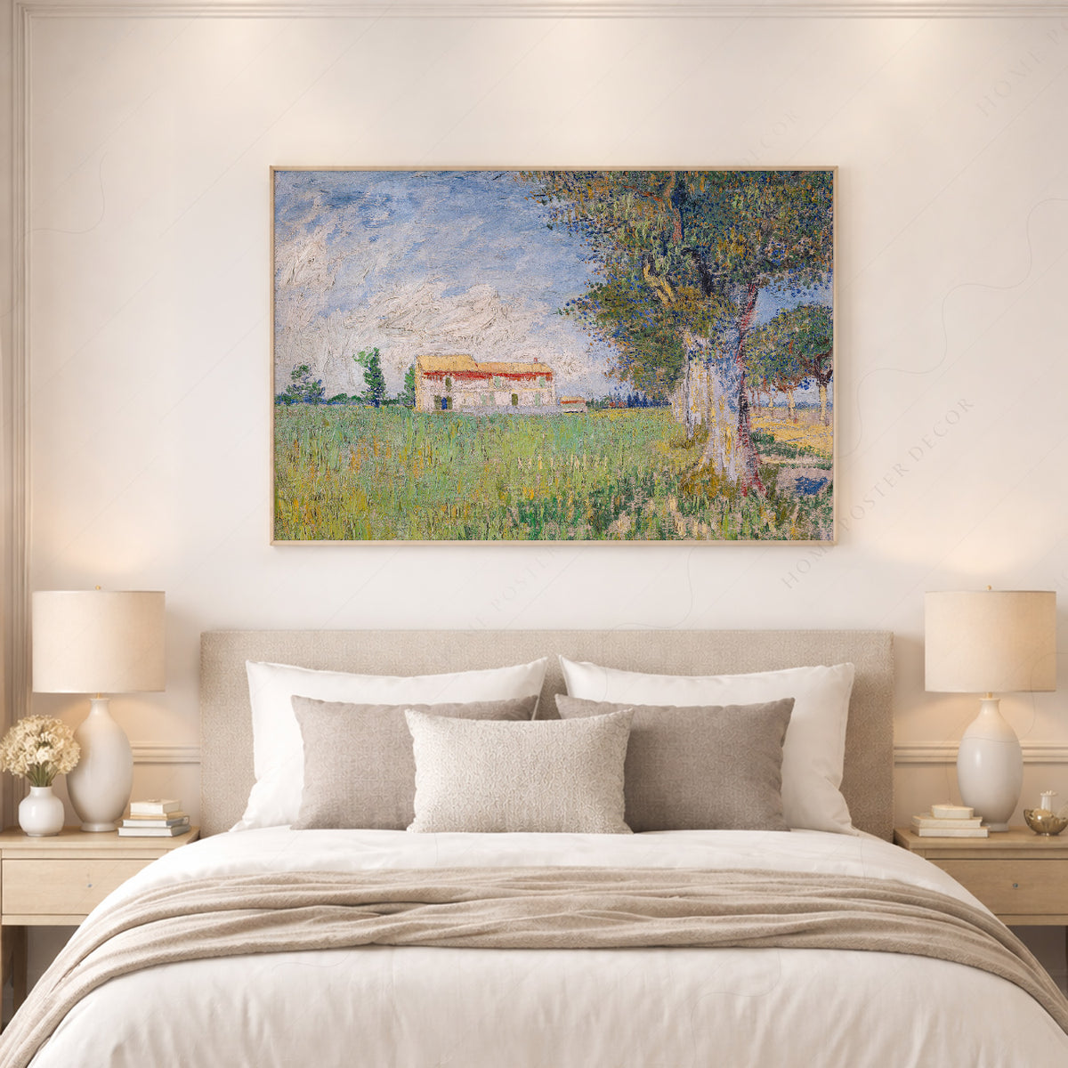 Vincent van Gogh Farmhouse in a Wheatfield Art Print — artwork preview 17