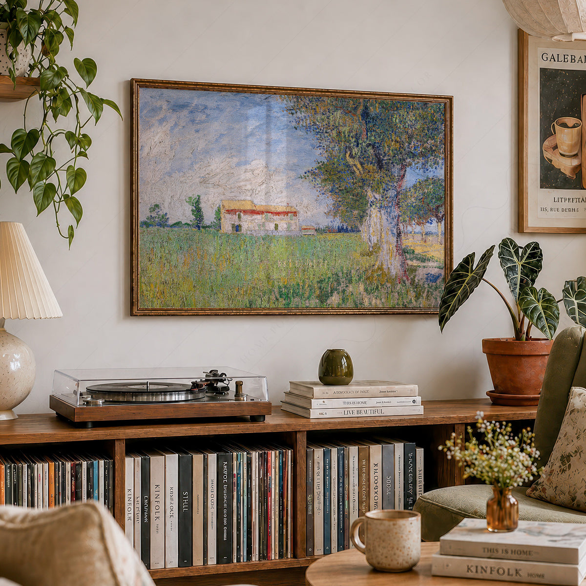 Vincent van Gogh Farmhouse in a Wheatfield Art Print — artwork preview 19