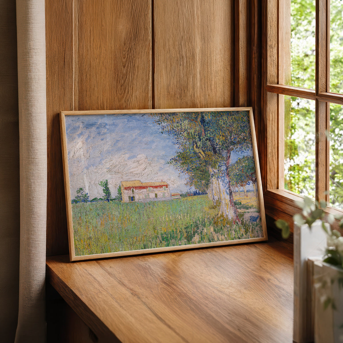 Vincent van Gogh Farmhouse in a Wheatfield Art Print — artwork preview 22