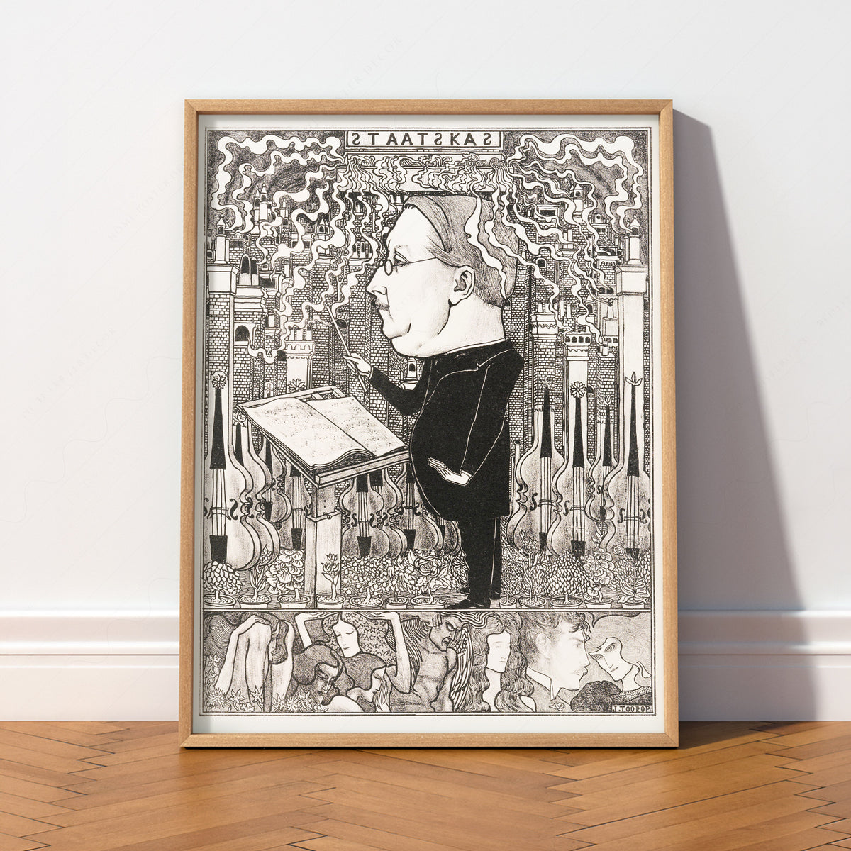 Jan Toorop Woman and Book Exhibition Poster Art Print — artwork preview 2