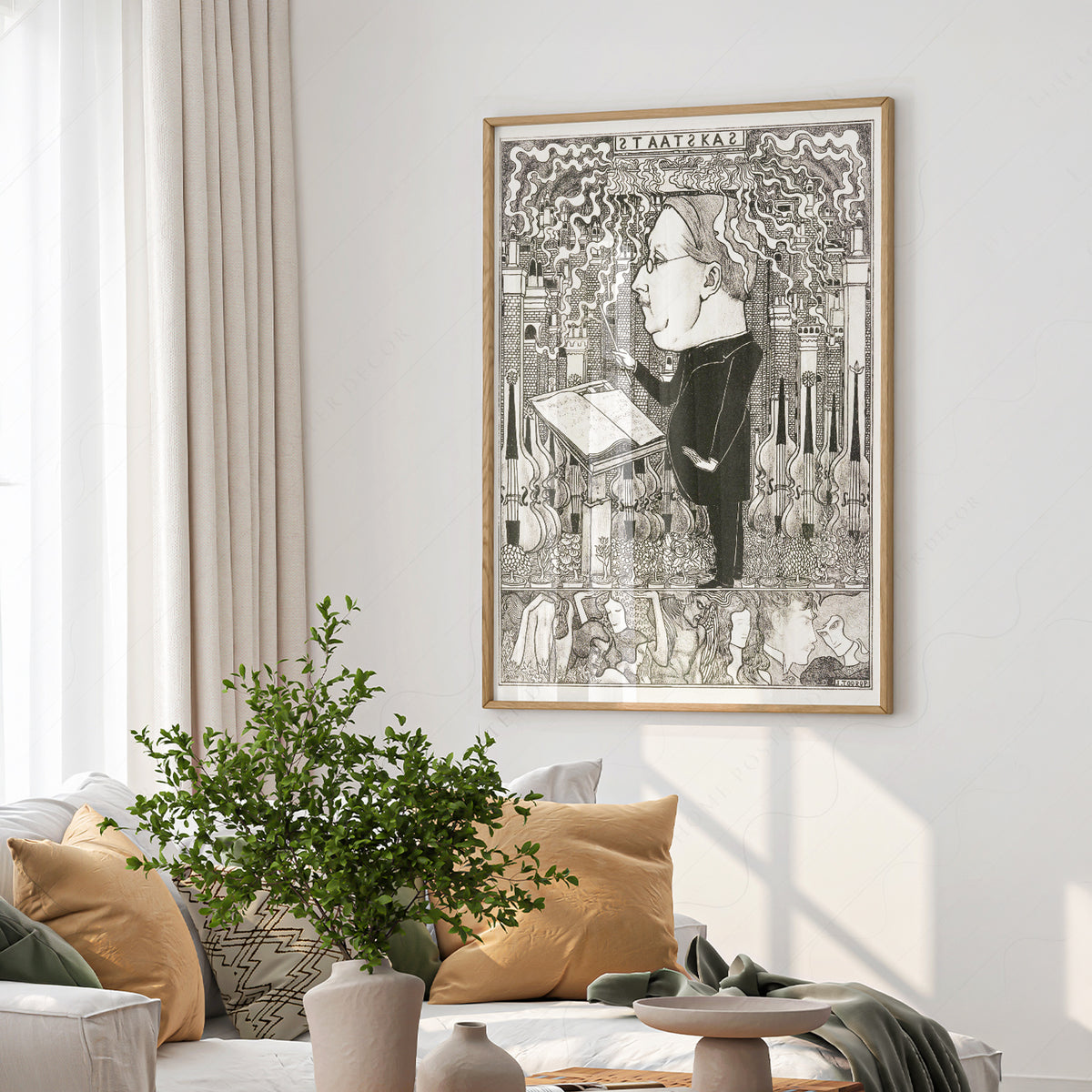 Jan Toorop Woman and Book Exhibition Poster Art Print — artwork preview 6