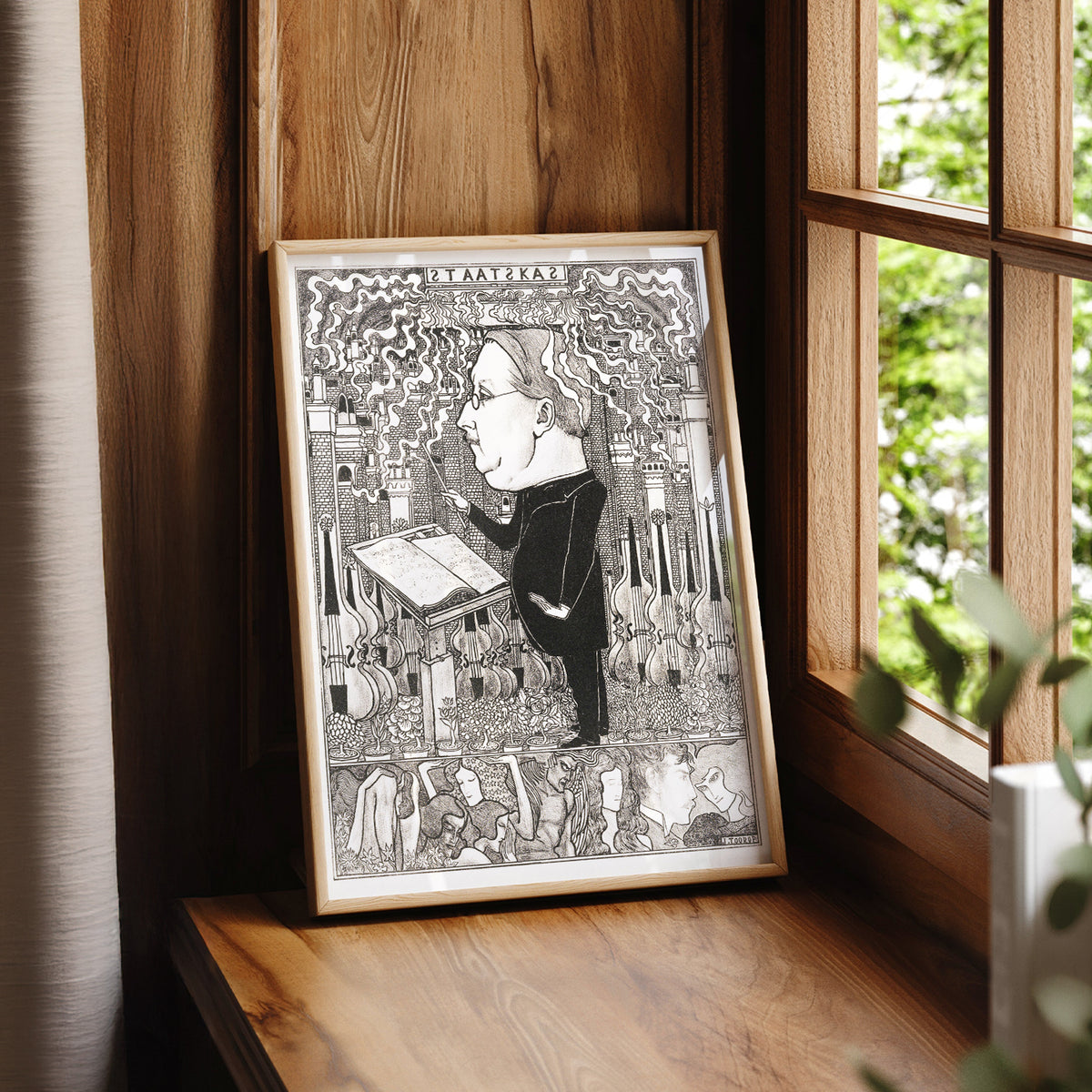 Jan Toorop Woman and Book Exhibition Poster Art Print — artwork preview 7