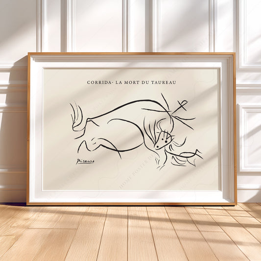 Pablo Picasso Corrida La Mort du Taureau Print – Minimalist Line Art — artwork preview 5