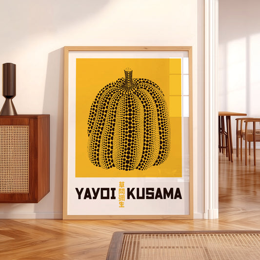 Yayoi Kusama Yellow Pumpkin Exhibition Poster Art Print — artwork preview 5