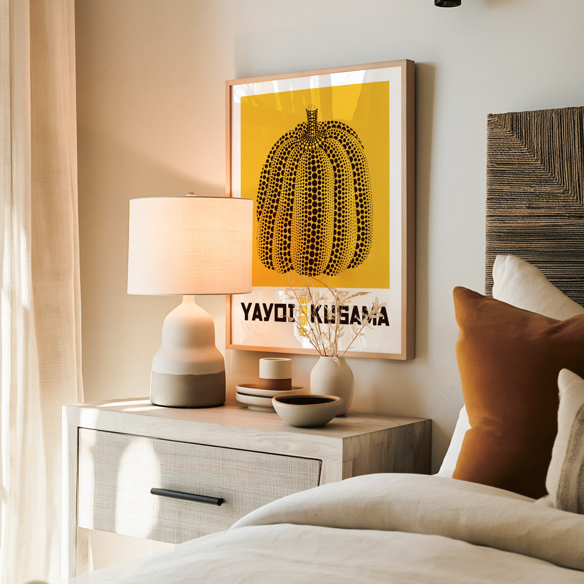 Yayoi Kusama Yellow Pumpkin Exhibition Poster Art Print — artwork preview 19