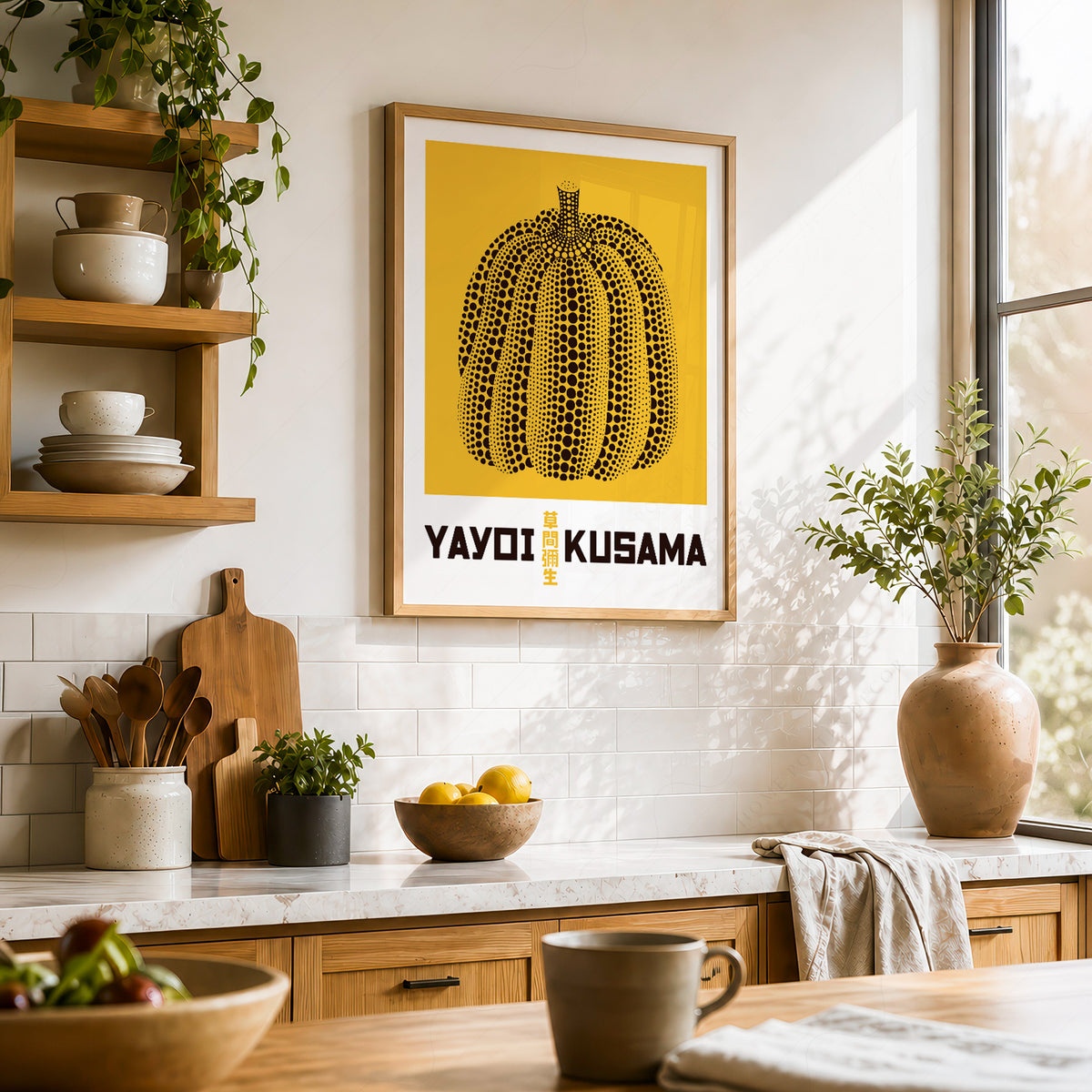 Yayoi Kusama Yellow Pumpkin Exhibition Poster Art Print — artwork preview 23