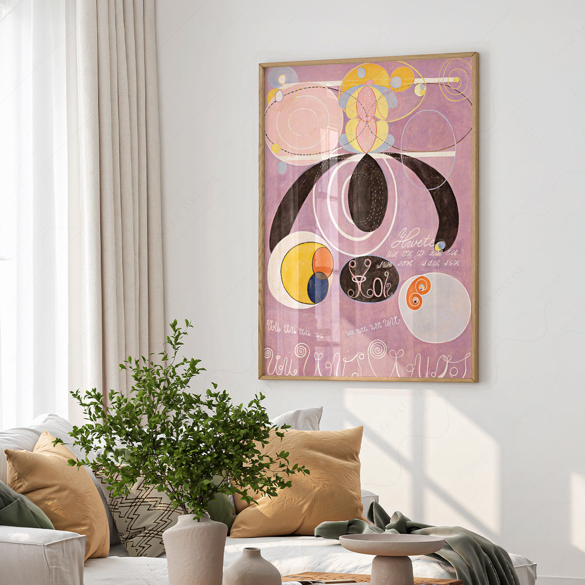 Hilma af Klint Pink Abstract Circles Art Print — artwork preview 6