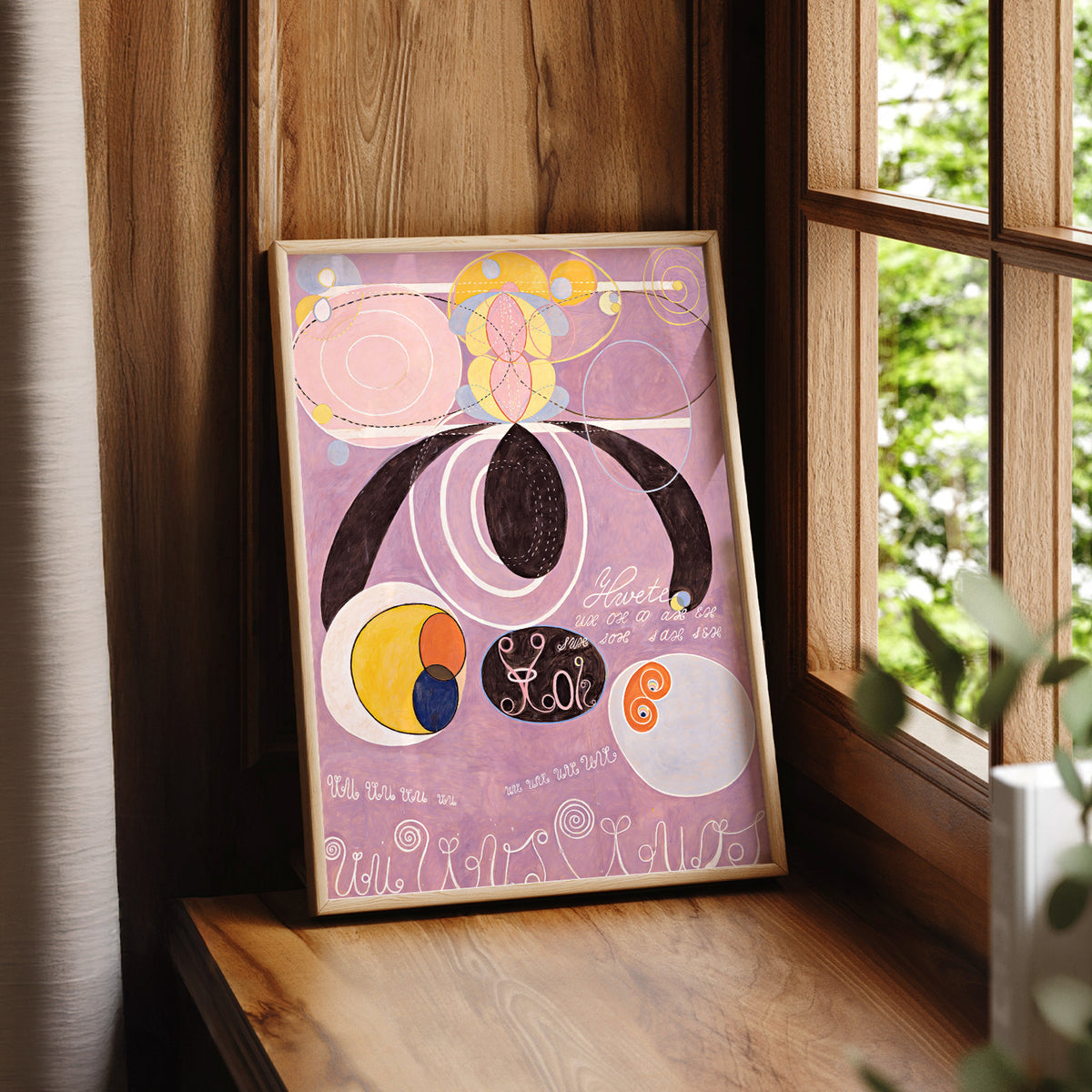 Hilma af Klint Pink Abstract Circles Art Print — artwork preview 7
