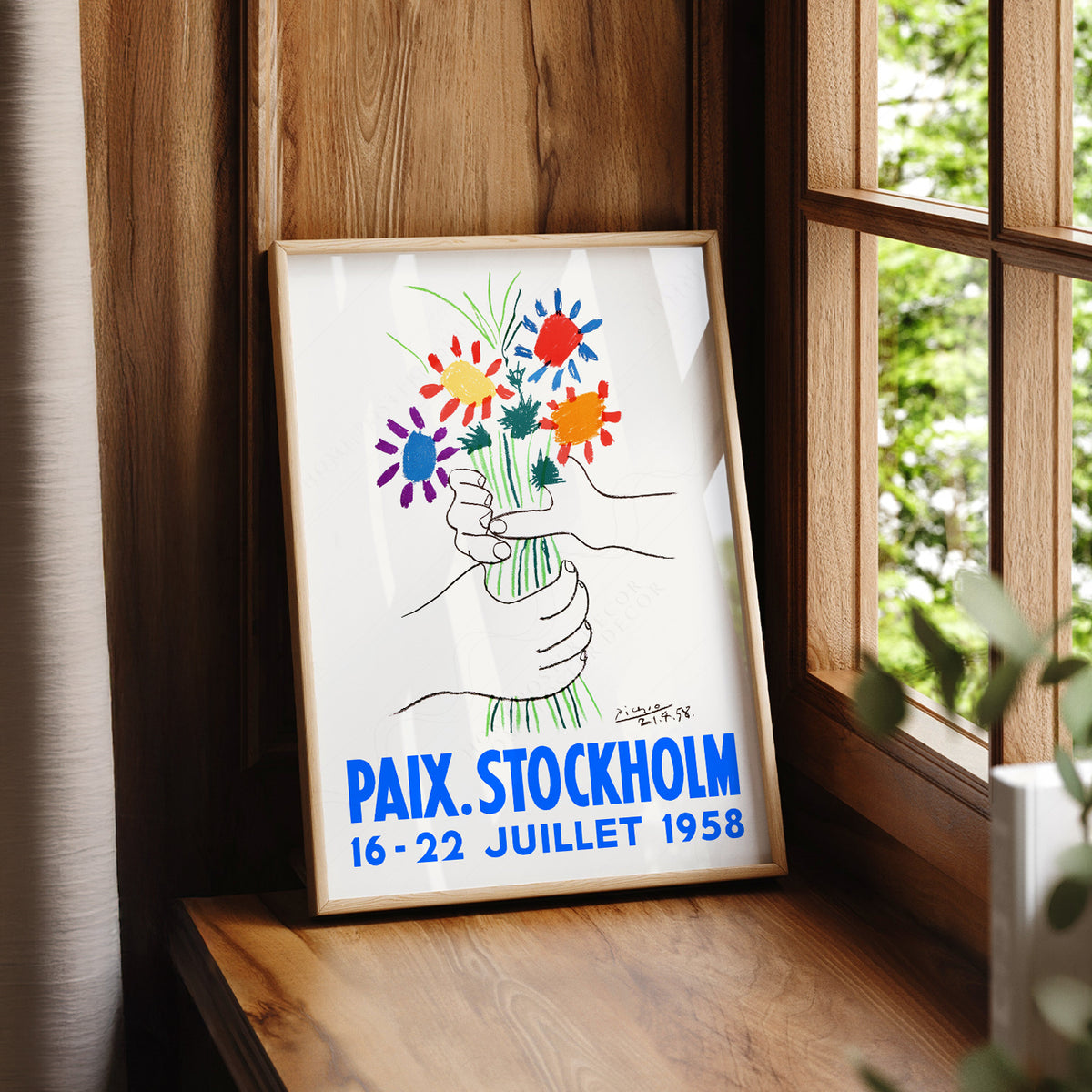 Pablo Picasso Bouquet of Peace Print – Vintage Exhibition Poster — artwork preview 7
