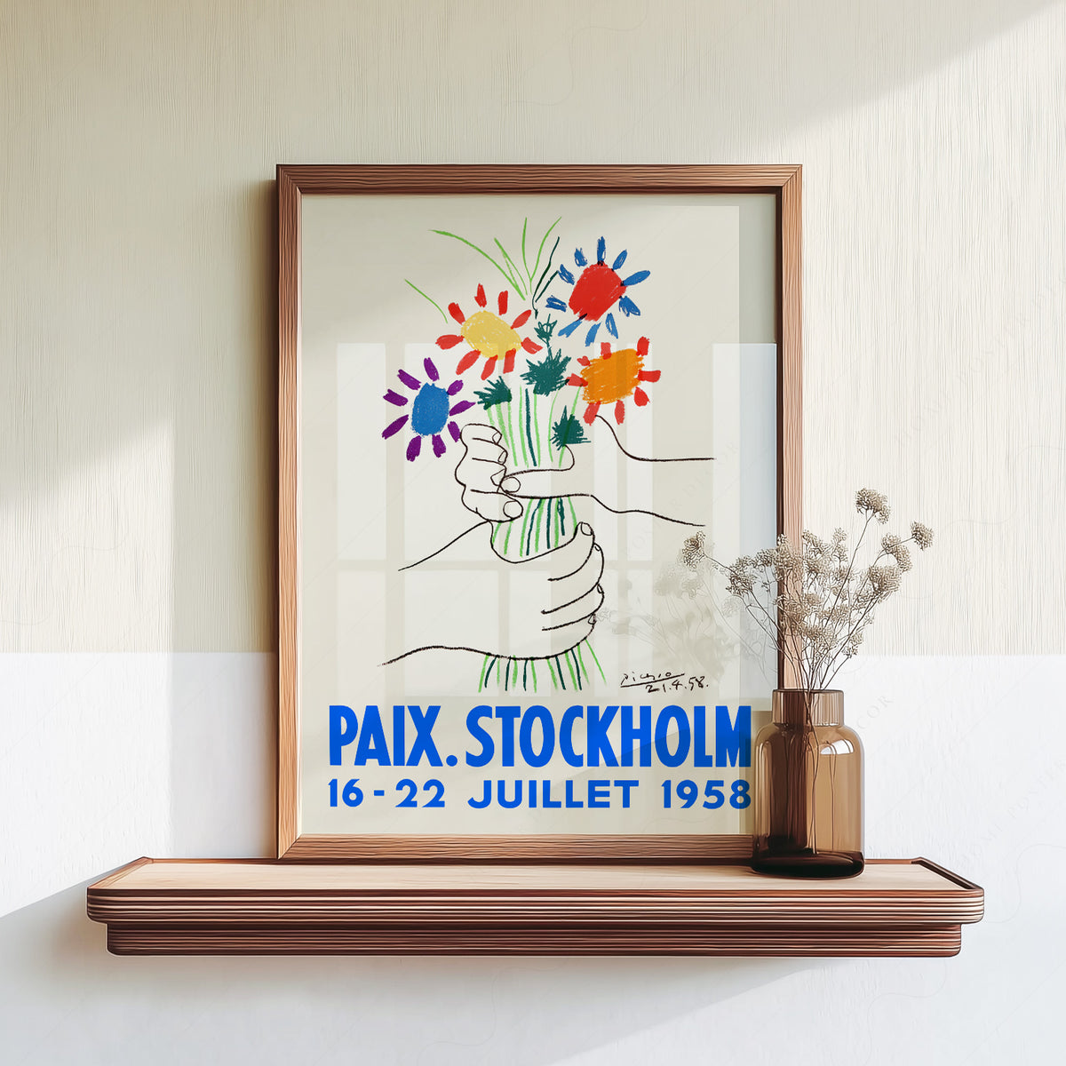 Pablo Picasso Bouquet of Peace Print – Vintage Exhibition Poster — artwork preview 18
