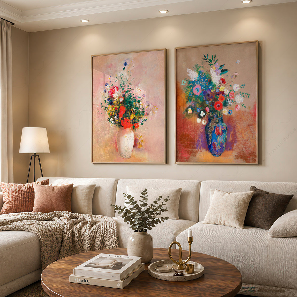 Odilon Redon Flower Vase Pair – Set of 2 Art Prints — artwork preview 12