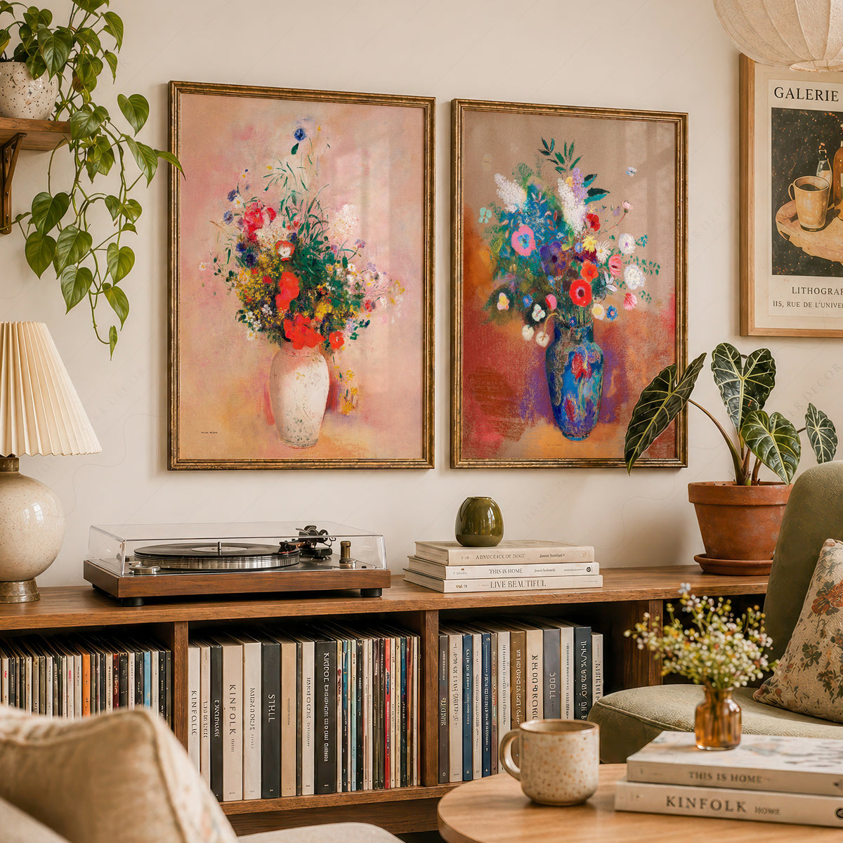 Odilon Redon Flower Vase Pair – Set of 2 Art Prints — artwork preview 23