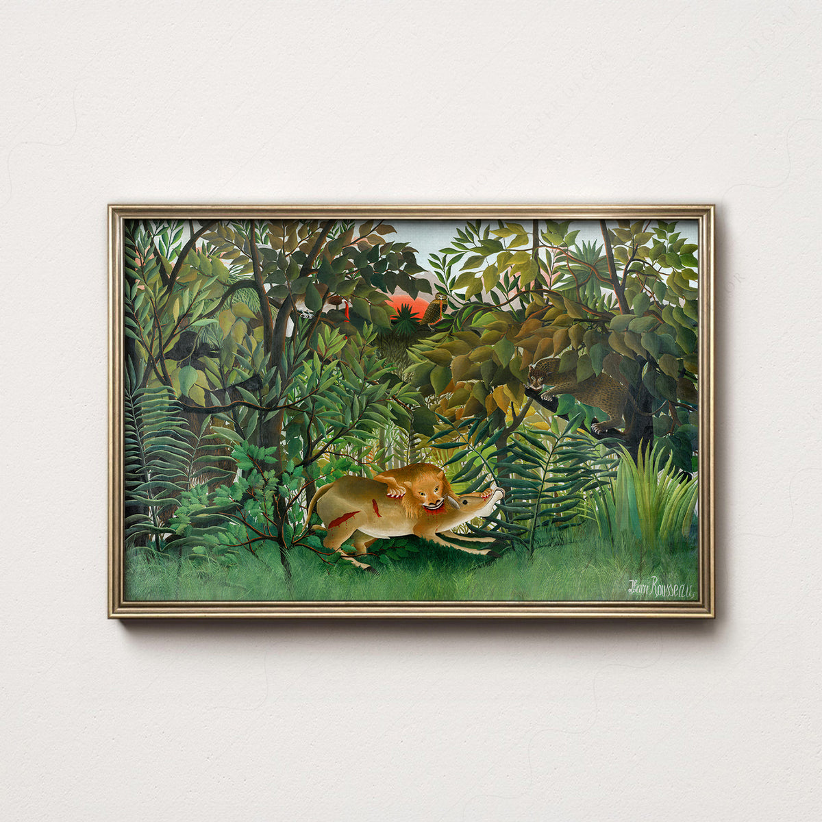 Henri Rousseau The Hungry Lion Art Print – Jungle Wall Art Poster – 10-11 — artwork preview 7