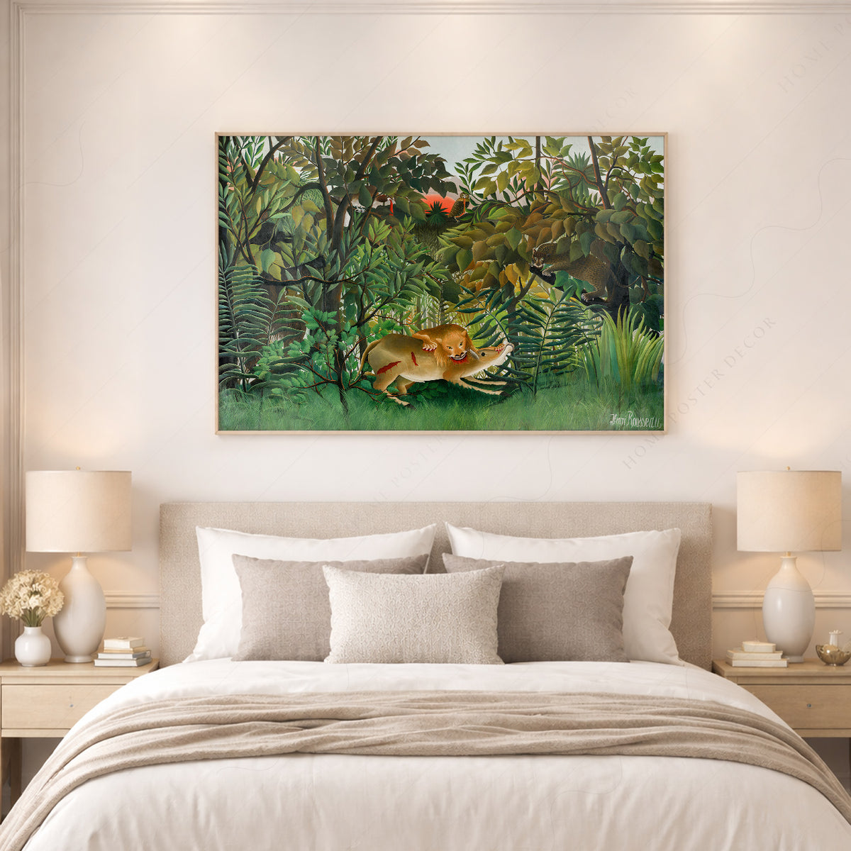 Henri Rousseau The Hungry Lion Art Print – Jungle Wall Art Poster – 10-11 — artwork preview 17