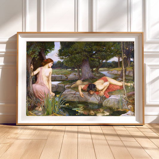 John William Waterhouse Echo and Narcissus Print – Pre-Raphaelite Art – 78-04 — artwork preview 5