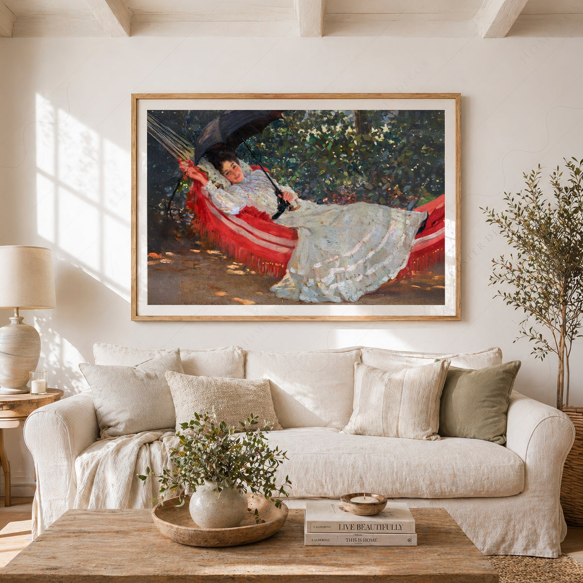 William Henry Margetson The Red Hammock Art Print — artwork preview 23