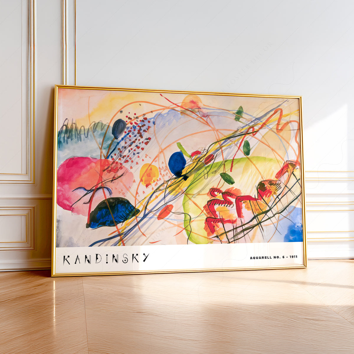 Wassily Kandinsky Abstract Watercolour Exhibition Poster Art Print — artwork preview 1